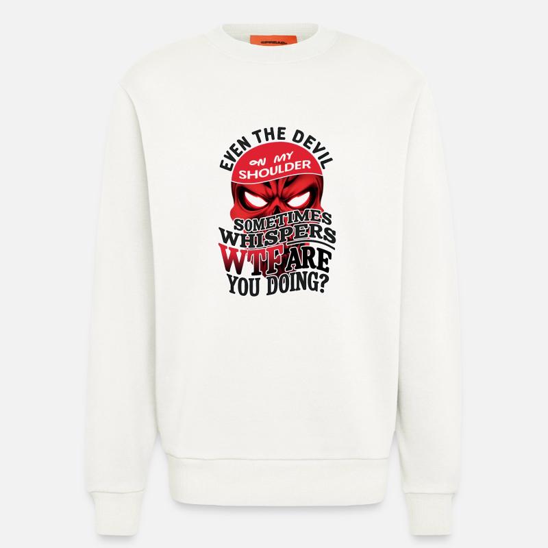 Devil's Whisper: Inner Conflict Edition - Sweatshirt - made by SPREAD - OFF WHITE