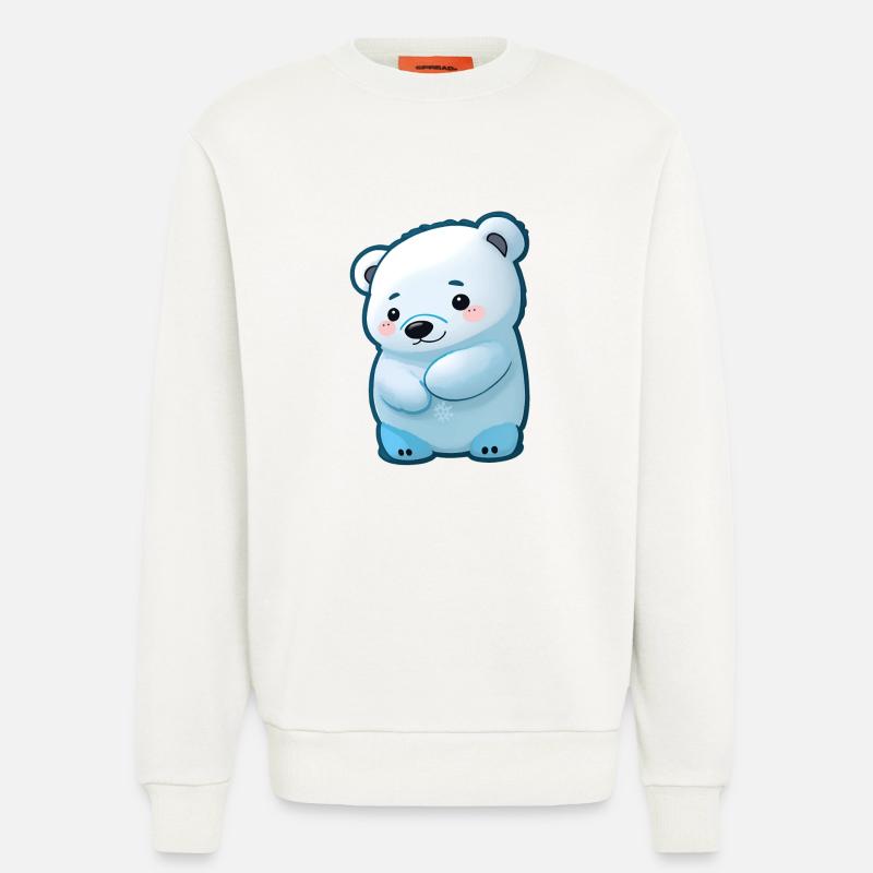 Total niedlicher Eisbär - Sweatshirt - made by SPREAD  - OFF WHITE
