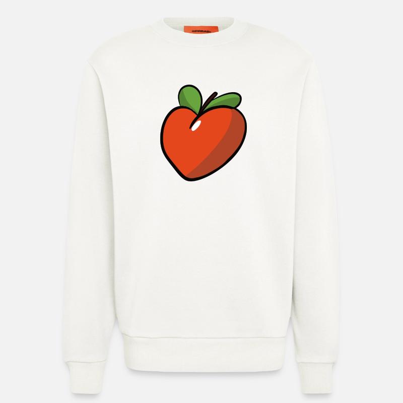 Peche_coeur - Sweatshirt - made by SPREAD  - OFF WHITE