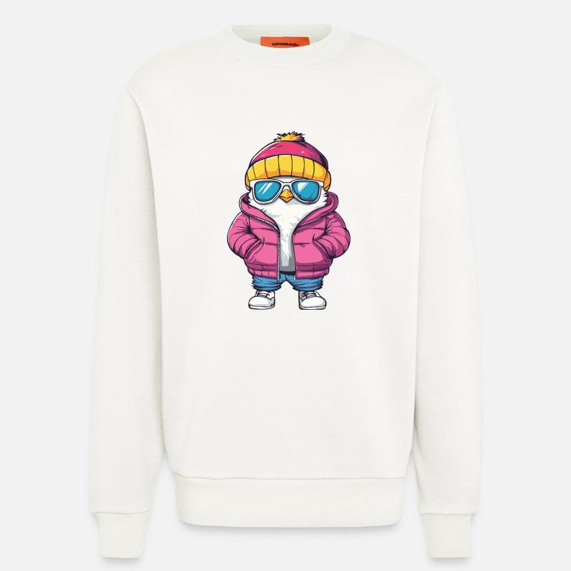 Taube Vogel Cool Comic - Sweatshirt - made by SPREAD  - OFF WHITE