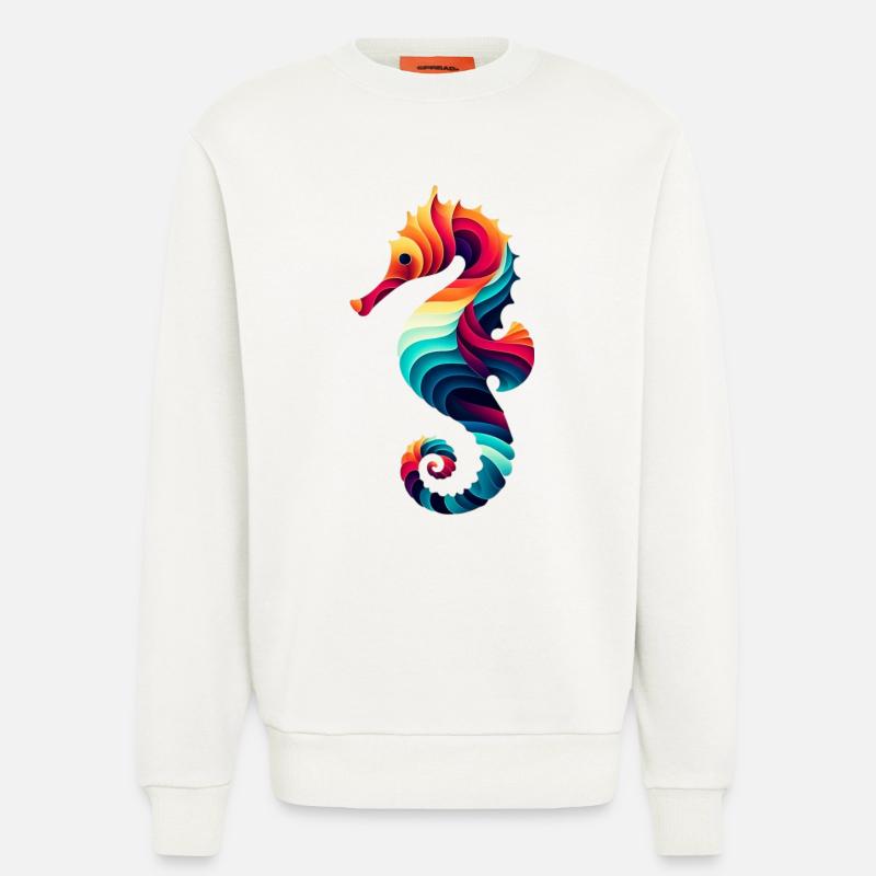 Seepferdchen - Sweatshirt - made by SPREAD  - OFF WHITE