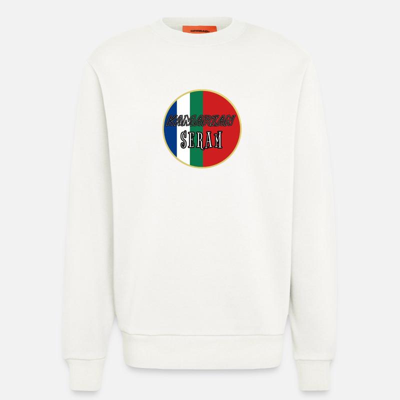 Emblème de Kamarian Seram - Sweat bio décontracté fabriqué en UE - OFF WHITE