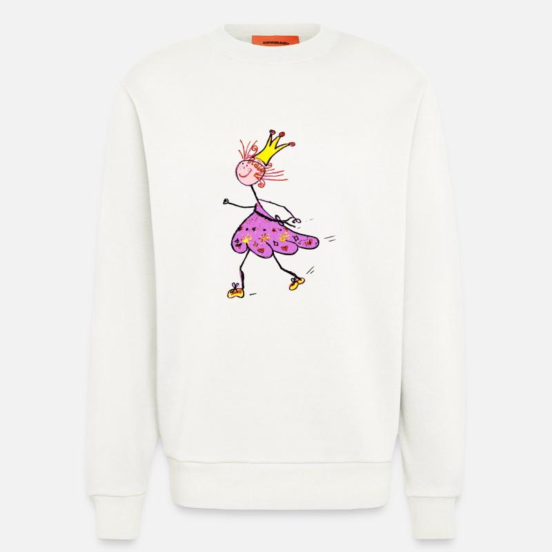 Exécution de la Princesse - Sweat bio décontracté fabriqué en UE - OFF WHITE