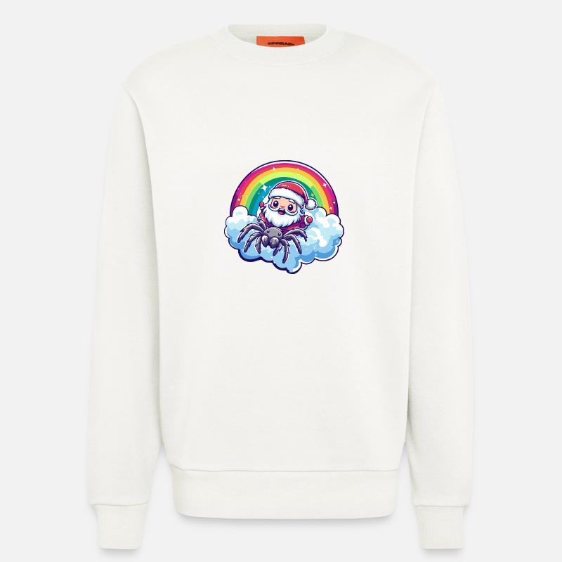 Tarantula Weihnachtsmann Regenbogen - Sweatshirt - made by SPREAD  - OFF WHITE