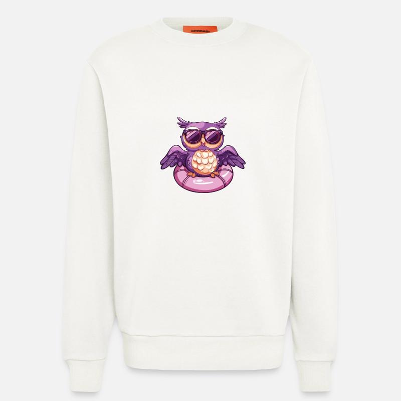 Eule Comic Cool - Sweatshirt - made by SPREAD  - OFF WHITE