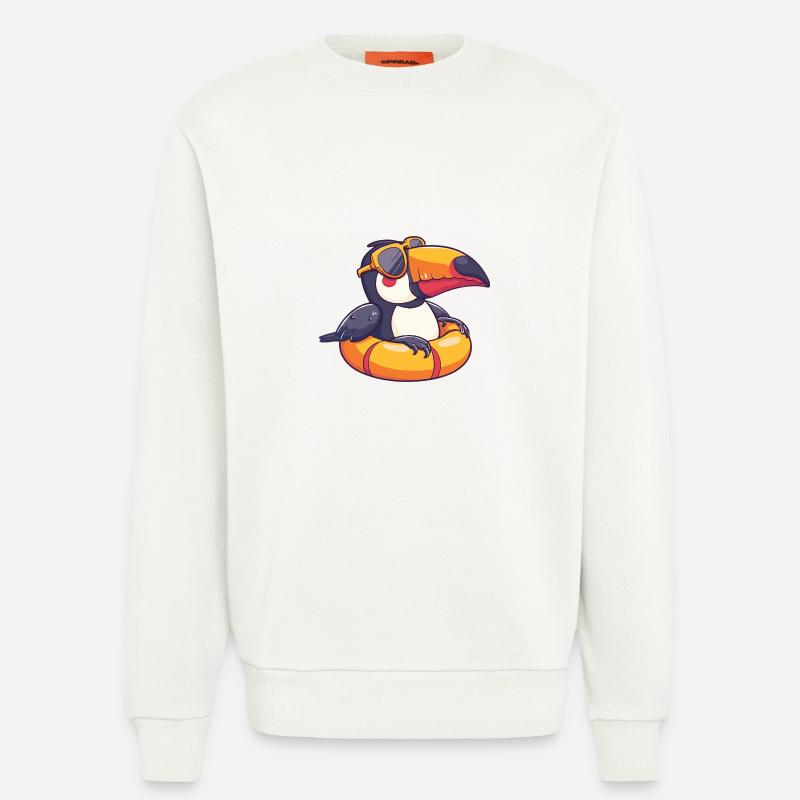 Tukan Vogel Comic Cool - Sweatshirt - made by SPREAD  - OFF WHITE