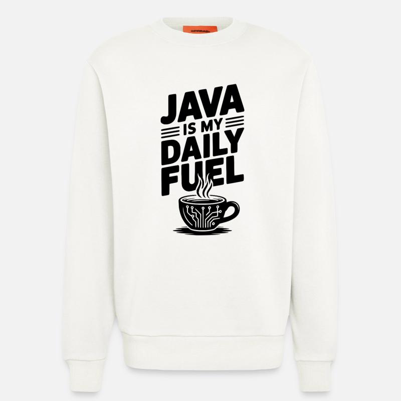 Java ist mein täglicher Treibstoff - Sweatshirt - made by SPREAD  - OFF WHITE