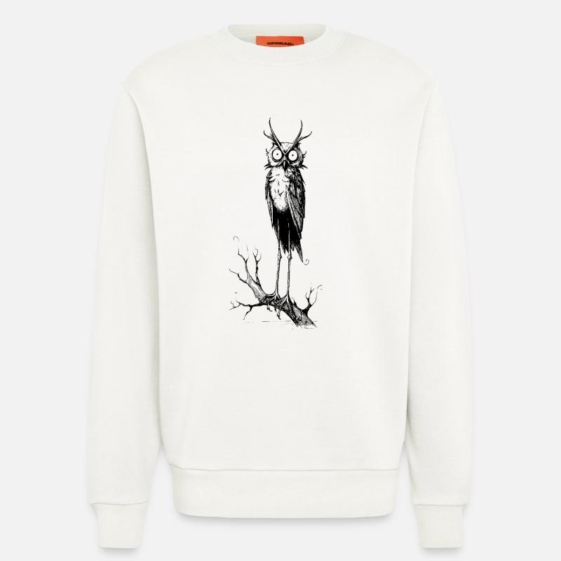 Gothic-Eule - Sweatshirt - made by SPREAD  - OFF WHITE