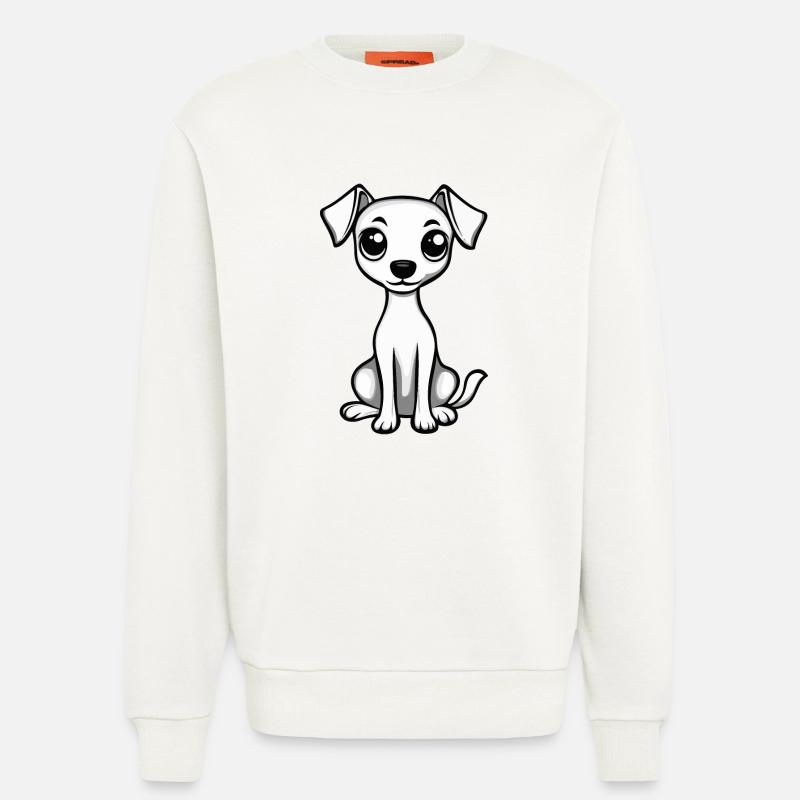 Whippet Dog Comic Cute - Sweatshirt - made by SPREAD - OFF WHITE