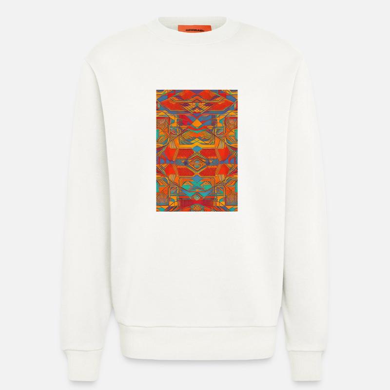 Retro Muster - Sweatshirt - made by SPREAD - OFF WHITE