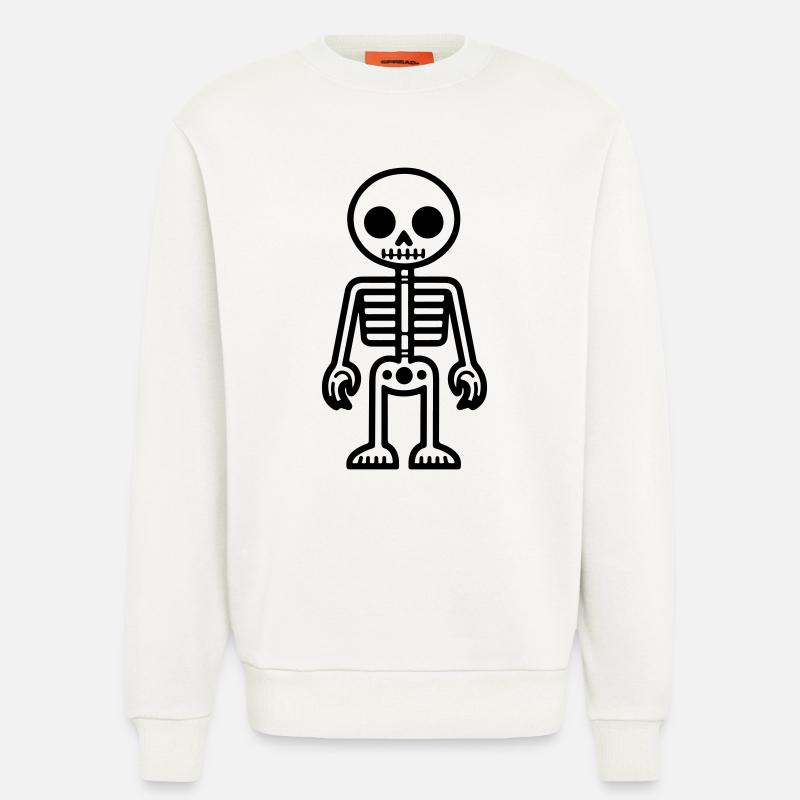 Skeleton Comic - Sweatshirt - made by SPREAD  - OFF WHITE
