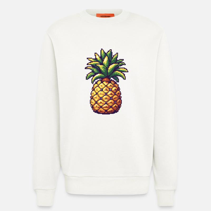 Ananas Pixel Symbol - Sweatshirt - made by SPREAD - OFF WHITE