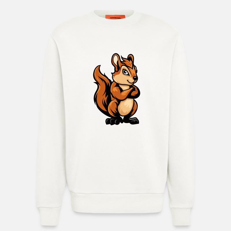 Squirrel Comic - Sweatshirt - made by SPREAD  - OFF WHITE