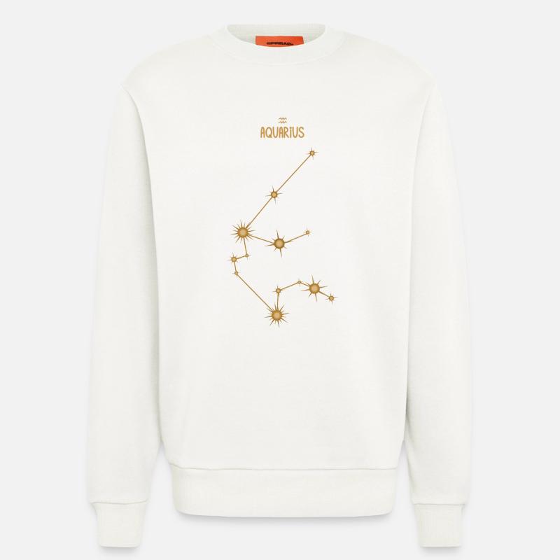 Wassermann Sternzeichen Sternbild Golden - Sweatshirt - made by SPREAD  - OFF WHITE