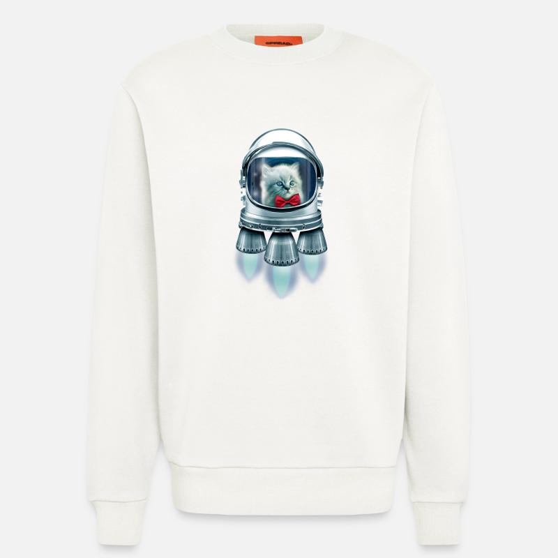 CASANOVA TO SPACE - Sweatshirt - made by SPREAD  - OFF WHITE