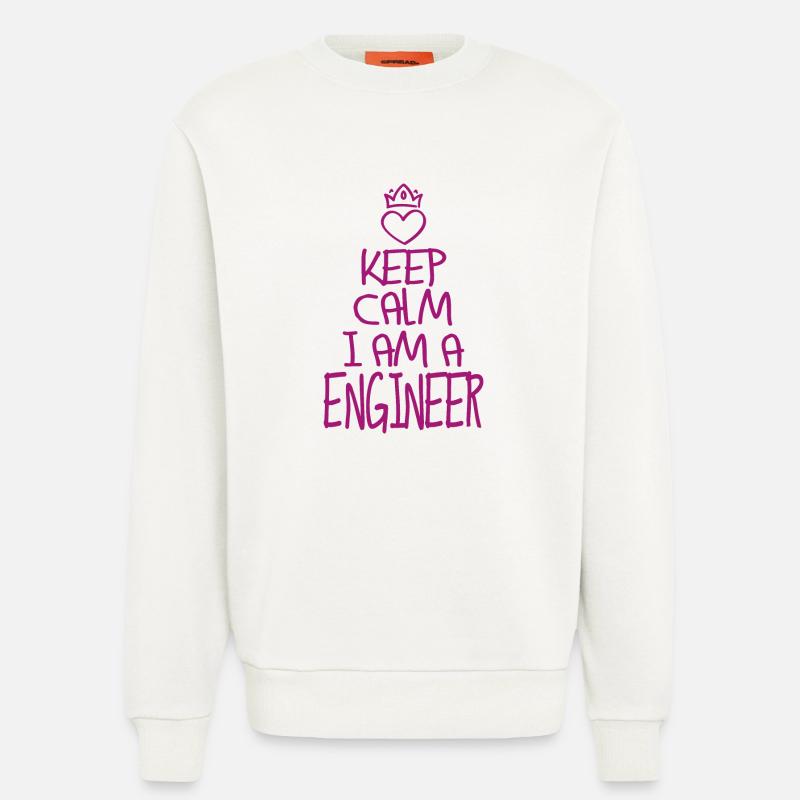 Keep Calm Engineer cool gift - Sweatshirt - made by SPREAD  - OFF WHITE