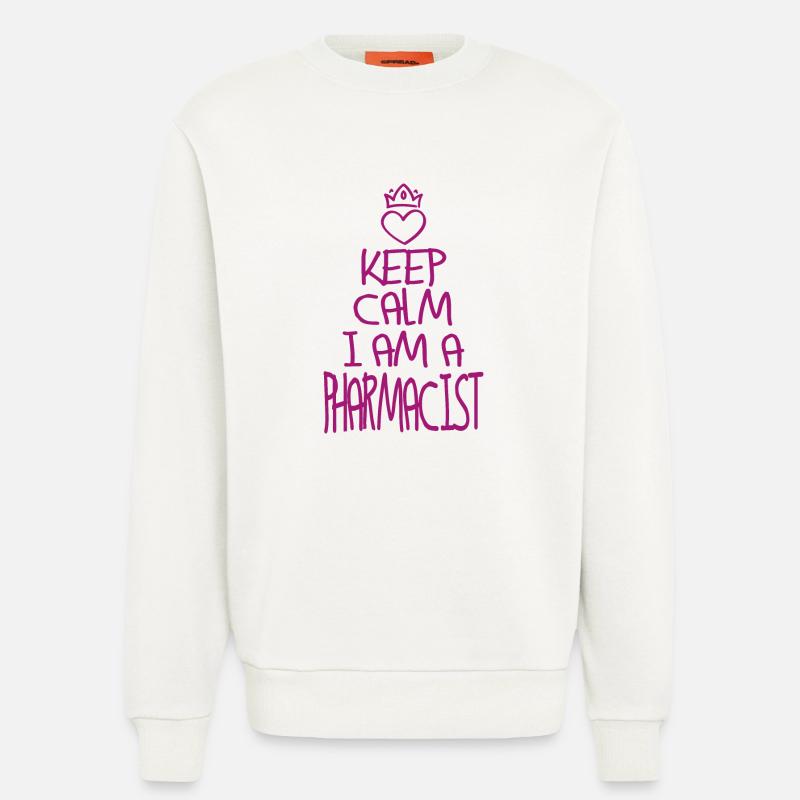 Keep Calm Pharmacist cool - Sweatshirt - made by SPREAD - OFF WHITE