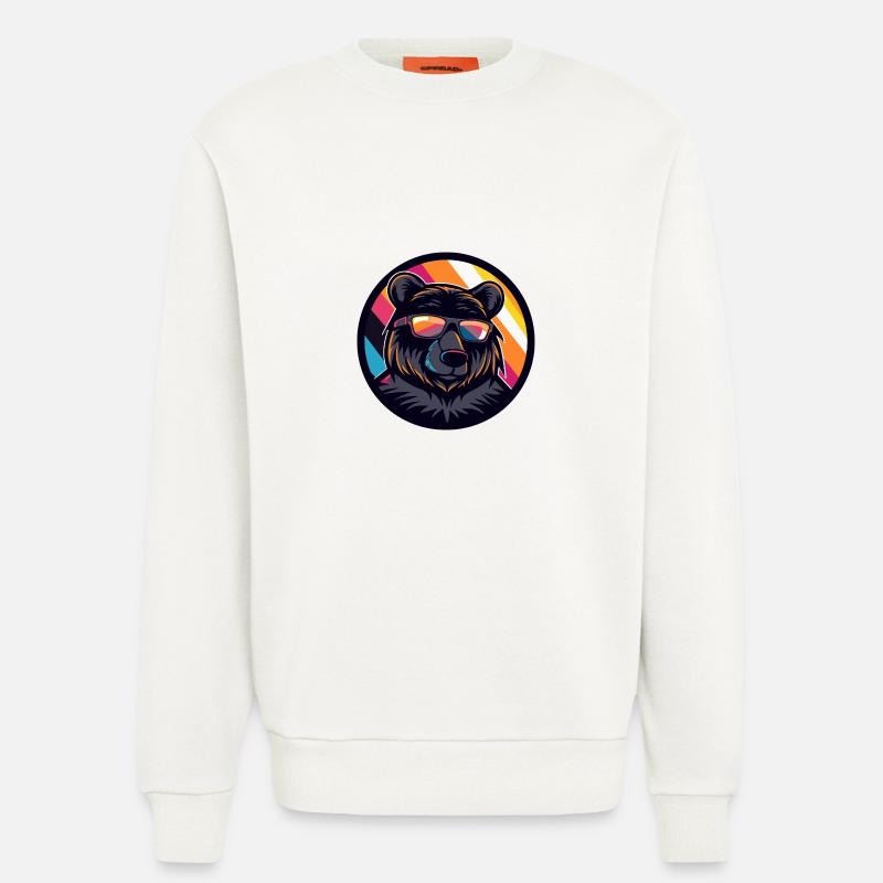 Bär Comic Cool Sommer - Sweatshirt - made by SPREAD  - OFF WHITE