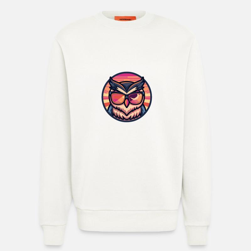 Eule Comic Cool Sommer - Sweatshirt - made by SPREAD  - OFF WHITE