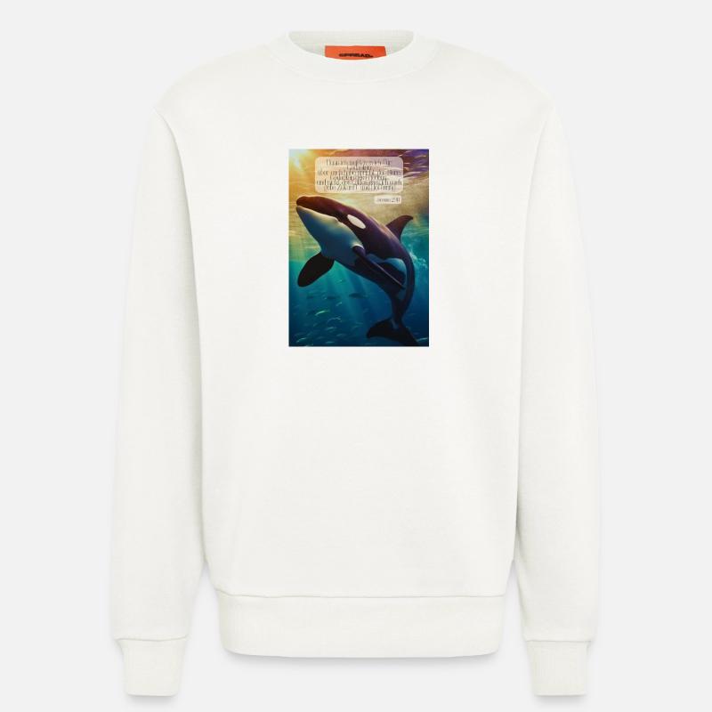 Orca Unterwasser Hoffnungsvers - Sweatshirt - made by SPREAD  - OFF WHITE