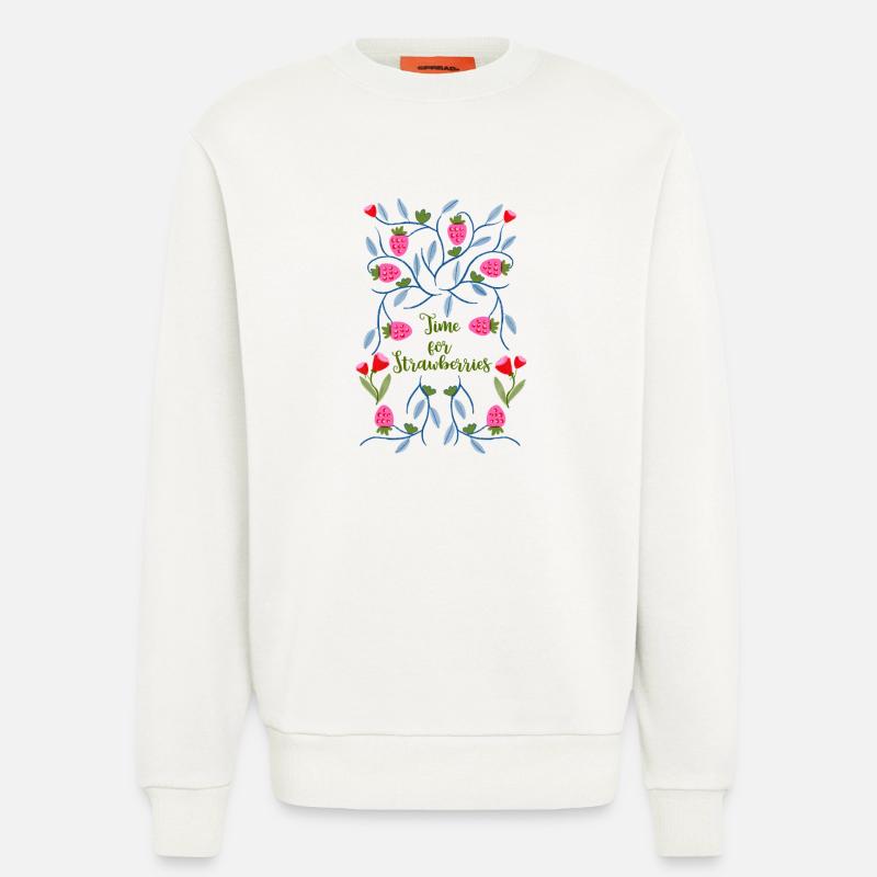 Time for Strawberries - Sweatshirt - made by SPREAD  - OFF WHITE