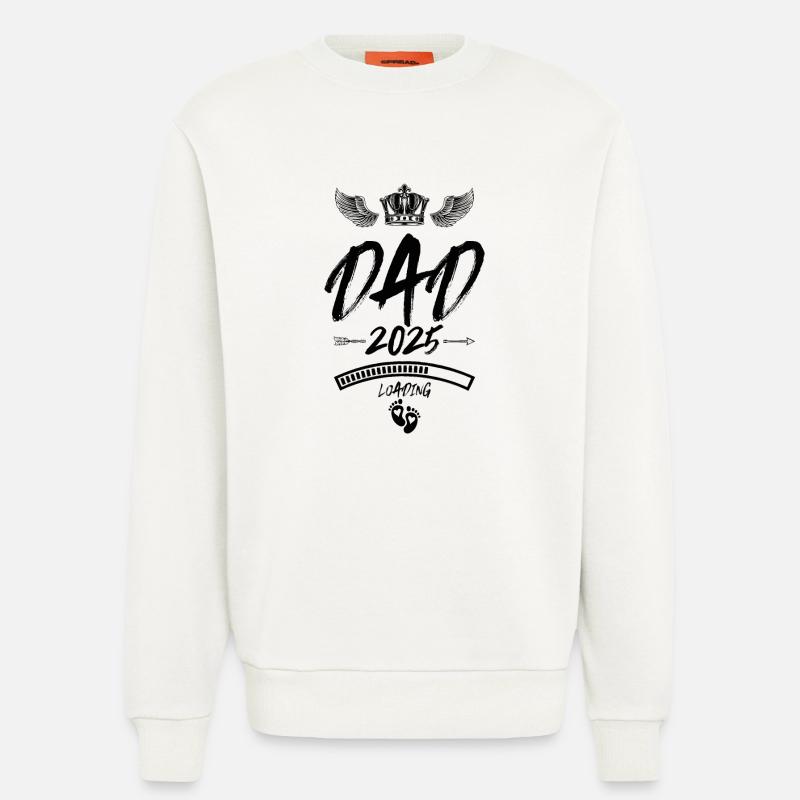 Dad 2025 Loading Papa Saying - Sweatshirt - made by SPREAD  - OFF WHITE