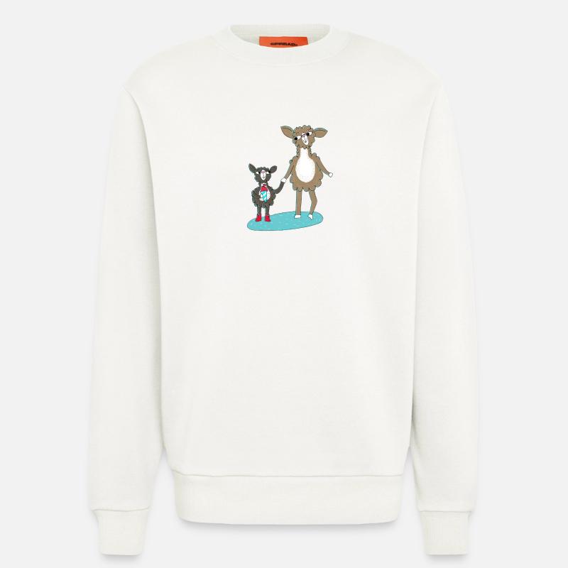 Lama Einschulung - Sweatshirt - made by SPREAD  - OFF WHITE