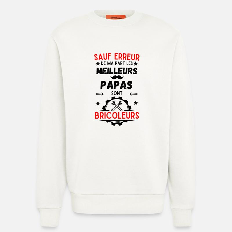 HANDWERKER BESTER PAPA - Sweatshirt - made by SPREAD  - OFF WHITE