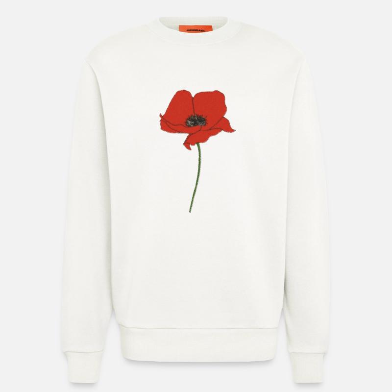 mohnblume impressionismus - Sweatshirt - made by SPREAD  - OFF WHITE