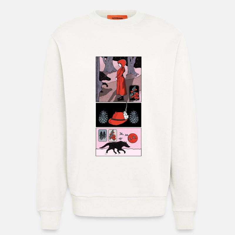 Rotkäppchen Comic - Sweatshirt - made by SPREAD  - OFF WHITE