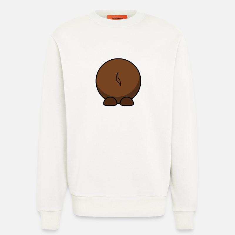Gnu par derrière. idée cadeau - Sweat bio décontracté fabriqué en UE - OFF WHITE