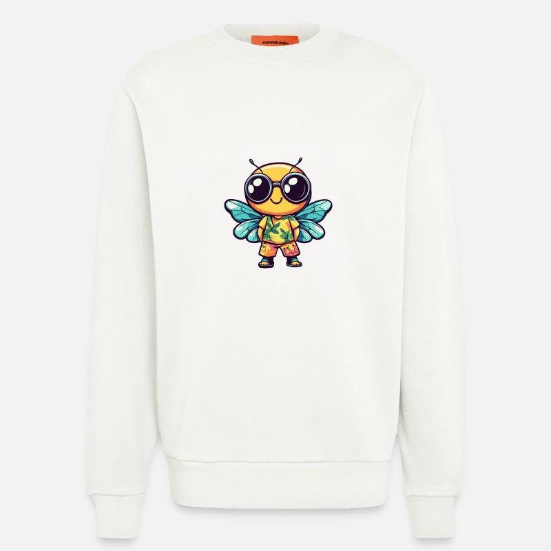 Libelle Comic Urlaub - Sweatshirt - made by SPREAD  - OFF WHITE