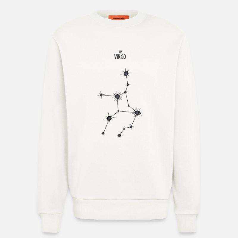 Jungfrau Sternzeichen Sternbild Schwarz & Grau - Sweatshirt - made by SPREAD - OFF WHITE