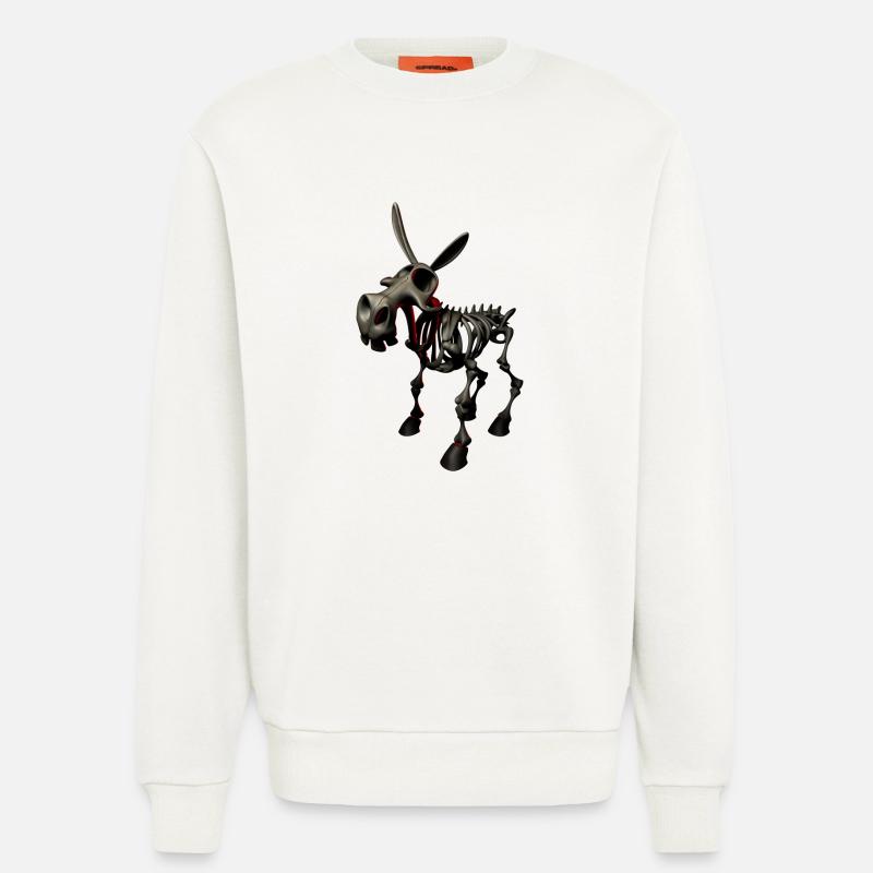 Hell's Donkey - Donkey from hell - Sweatshirt - made by SPREAD  - OFF WHITE