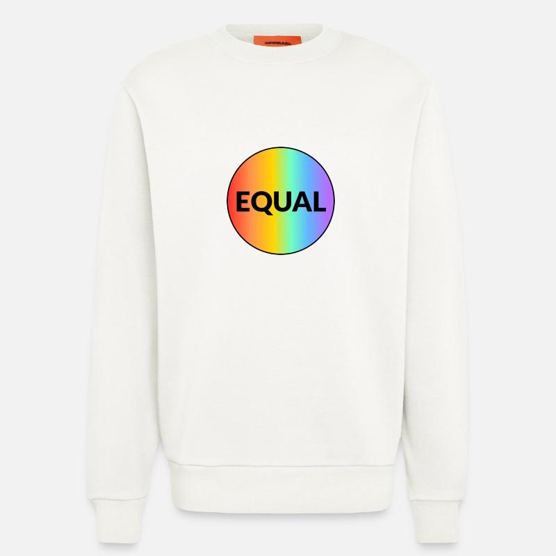 EQUAL - Regenbogen Gay Pride - Sweatshirt - made by SPREAD  - OFF WHITE