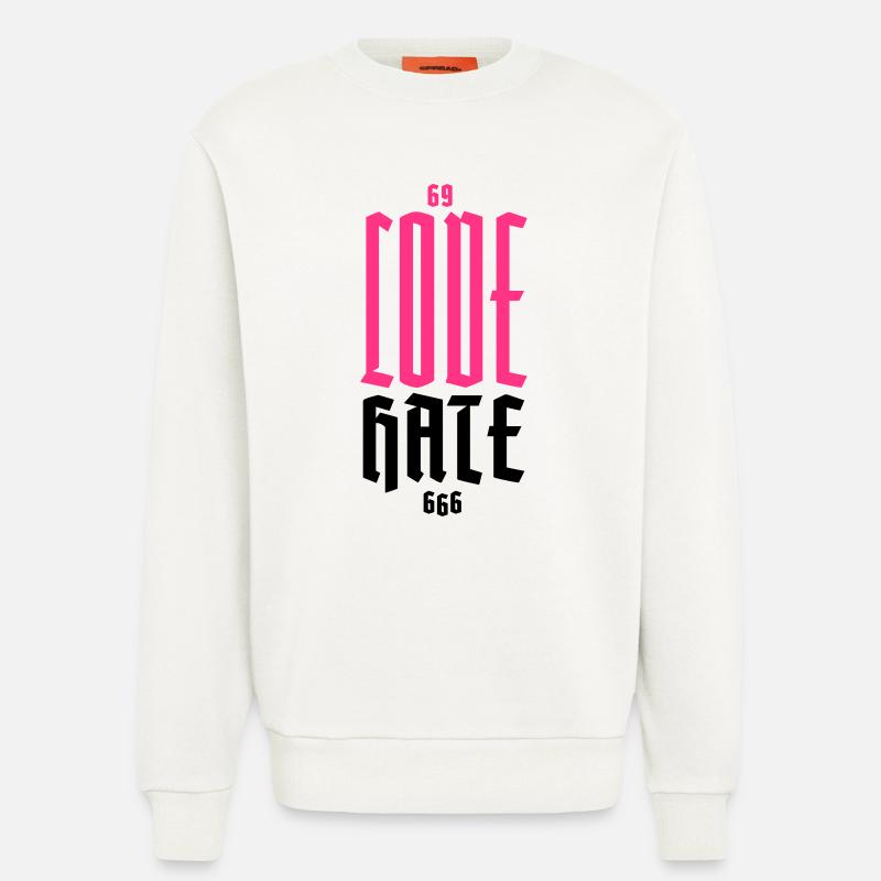 Gothic Neon CODE Vertikal - Sweatshirt - made by SPREAD  - OFF WHITE