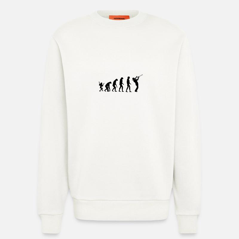 trombone évolution - Sweat bio décontracté fabriqué en UE - OFF WHITE