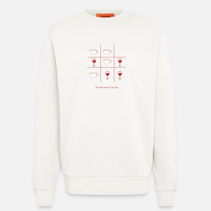 Kaffee oder Wein englisch - Sweatshirt - made by SPREAD  - OFF WHITE