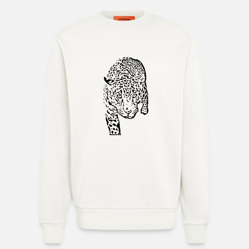 leopard schwarz schwarzer Leopard - Sweatshirt - made by SPREAD  - OFF WHITE