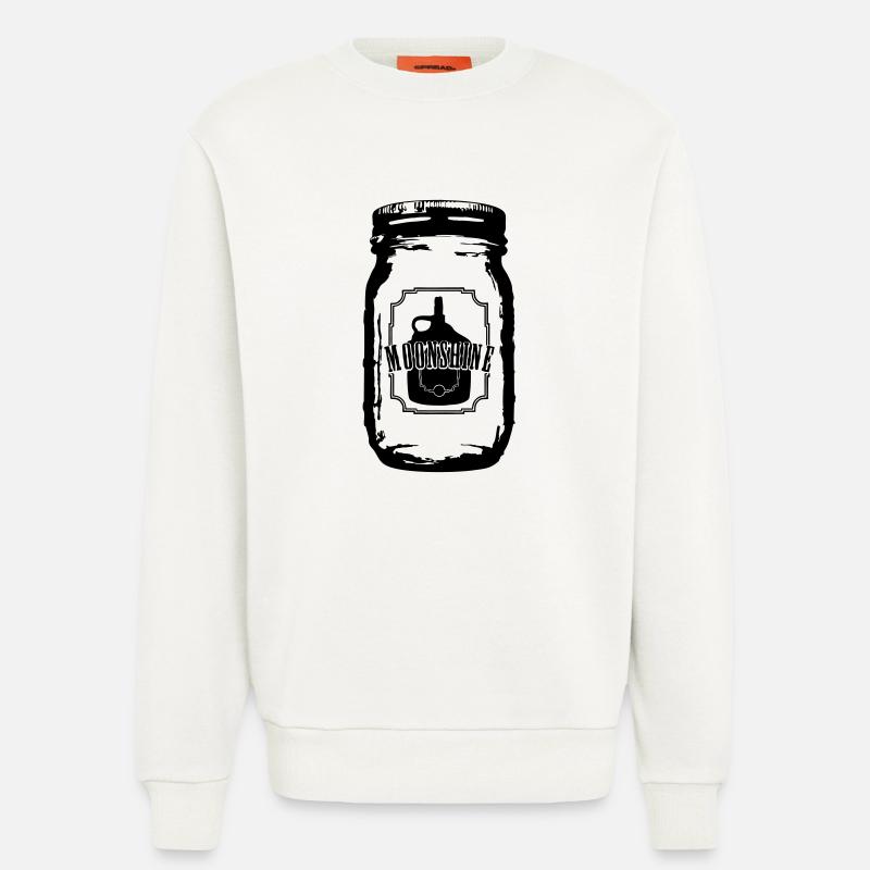 Moonshine Glas Jar - Sweatshirt - made by SPREAD  - OFF WHITE