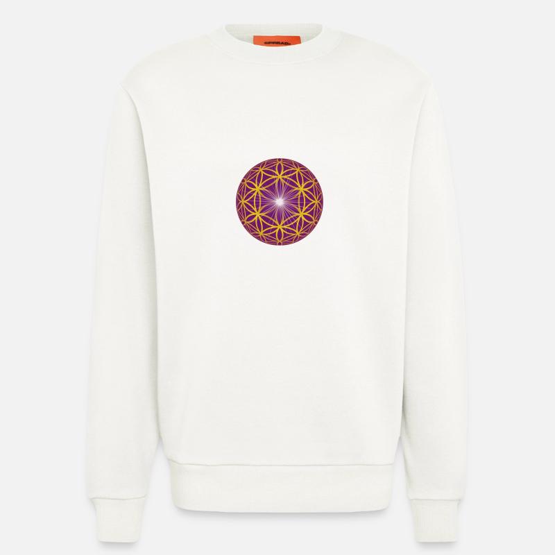 Blume des Lebens - Light - Sweatshirt - made by SPREAD  - OFF WHITE