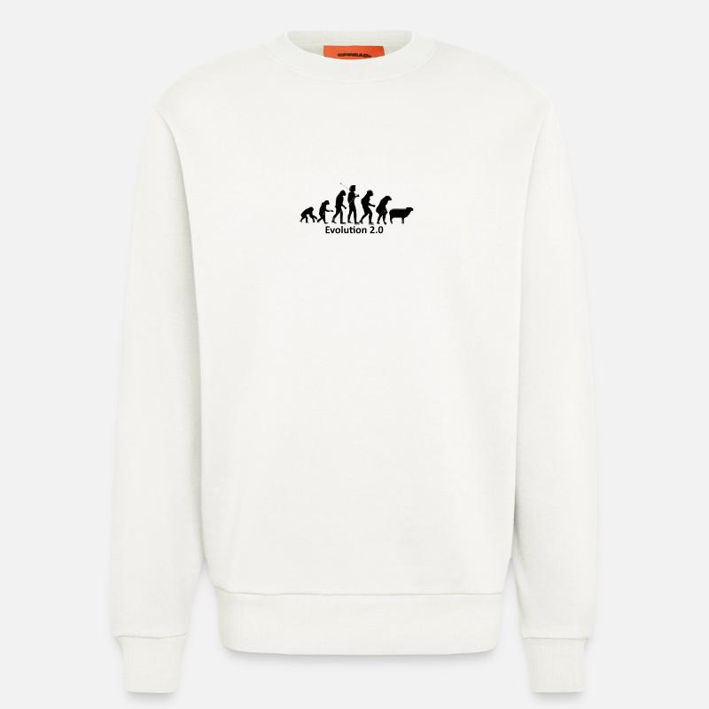 Evolution des Menschen in Silhouette - Sweatshirt - made by SPREAD  - OFF WHITE