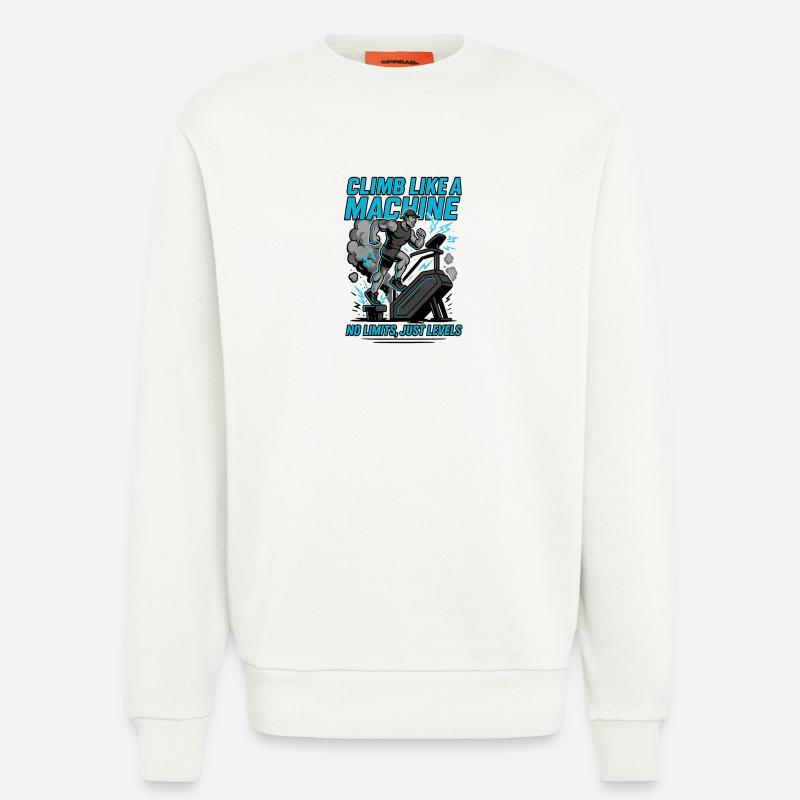 Workout Climb like a Machine - Sweatshirt - made by SPREAD  - OFF WHITE
