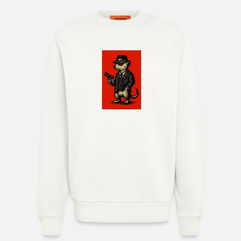 erdmännchen comichelden 4 - Sweatshirt - made by SPREAD  - OFF WHITE