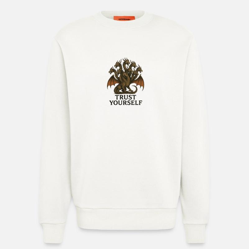 Neunköpfiger Drache: Vertraue dir selbst - Sweatshirt - made by SPREAD  - OFF WHITE