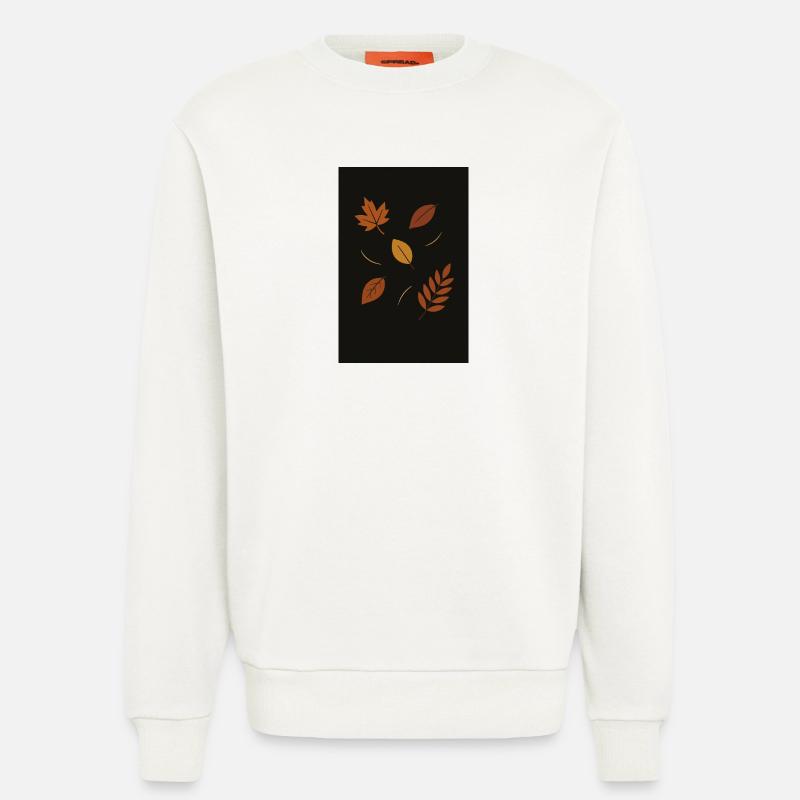 Herbstlaub auf dunklem Hintergrund - Sweatshirt - made by SPREAD  - OFF WHITE