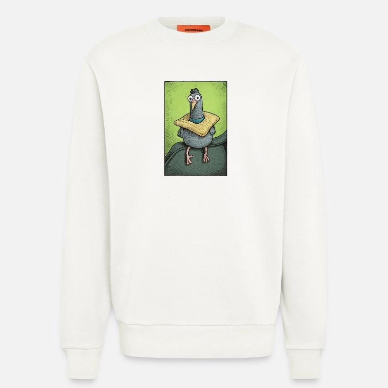 Sir Gurrington sitzt - Sweatshirt - made by SPREAD  - OFF WHITE