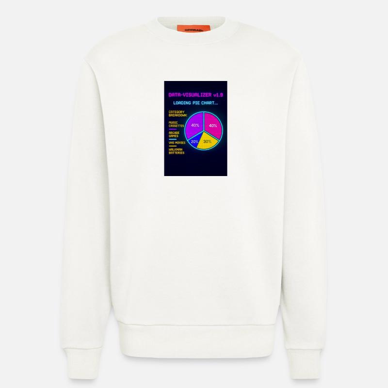 Neon Pie Chart Retro Visual - Sweatshirt - made by SPREAD  - OFF WHITE