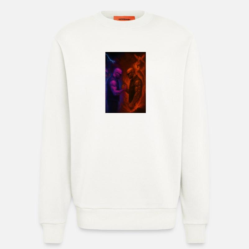 Feuer gegen Eis Duell der Elemente - Sweatshirt - made by SPREAD  - OFF WHITE