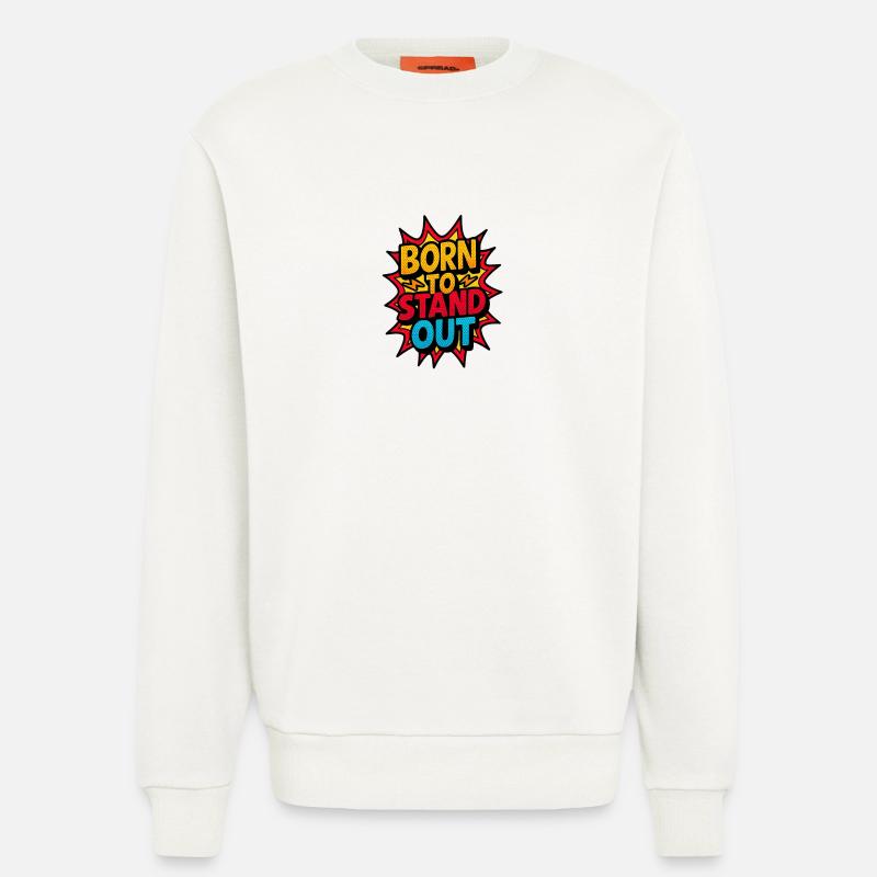 Born To Stechen: Comic Burst - Sweatshirt - made by SPREAD  - OFF WHITE